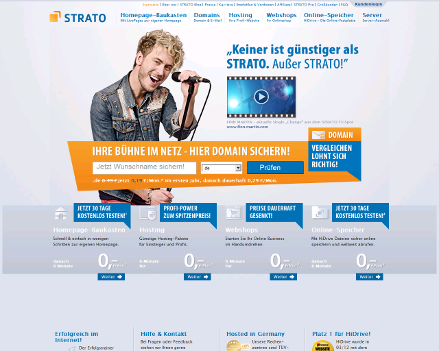 Strato Webseite