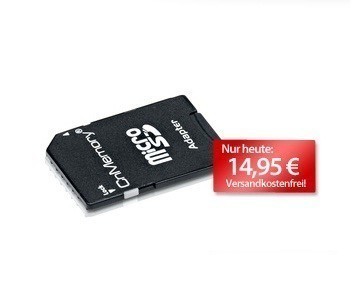 CN Memory Micro SDHC 16 GB inkl. SDAdapter für 15 EUR bei MeinPaket
