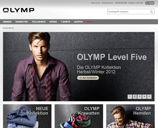 Die Olymp Website