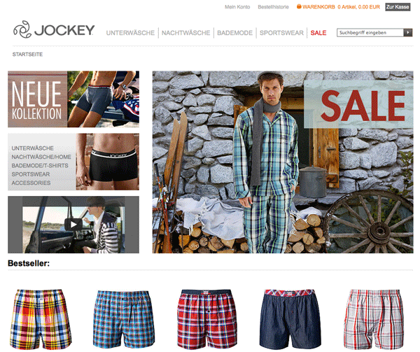 Das ist die Website von Jockey